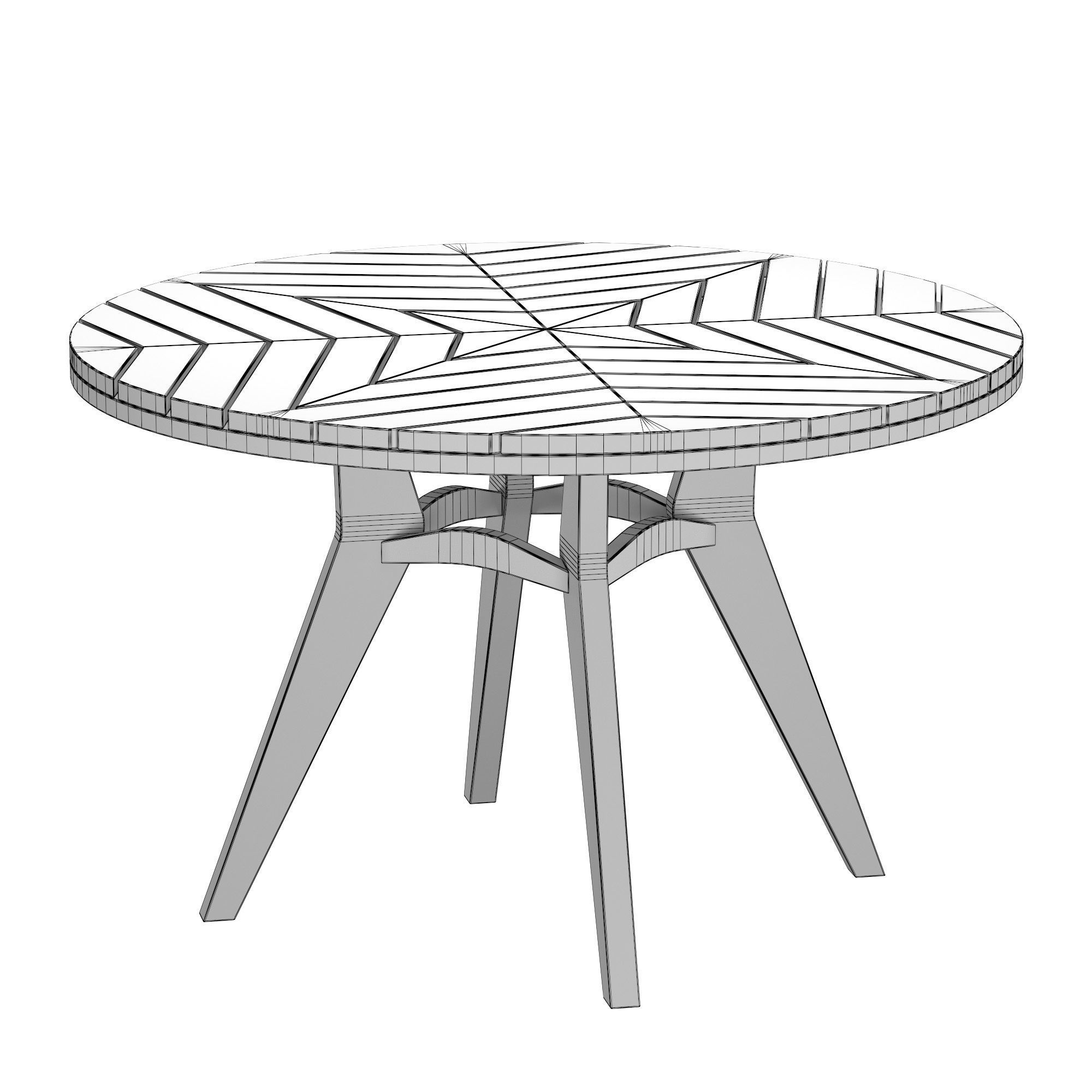 Chontales Round Dining Table 3D model_4