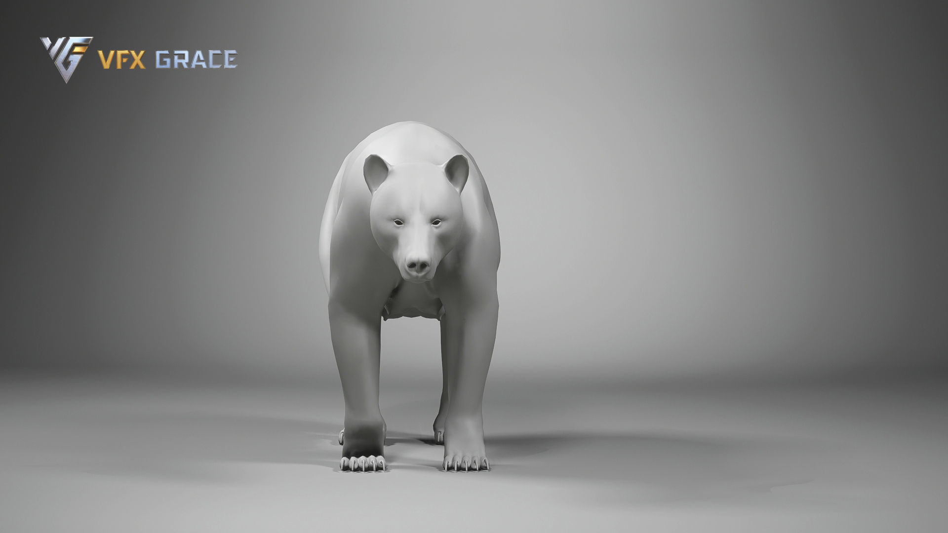 Brown Bear Female UE Character Asset 3D model_15