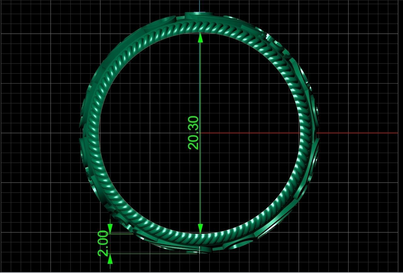 couples wedding ring with enamel and patterns 995 3D print model_13