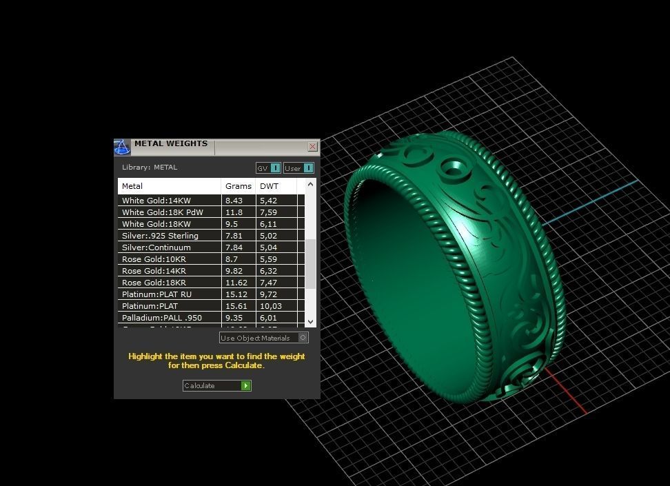 couples wedding ring with enamel and patterns 995 3D print model_7