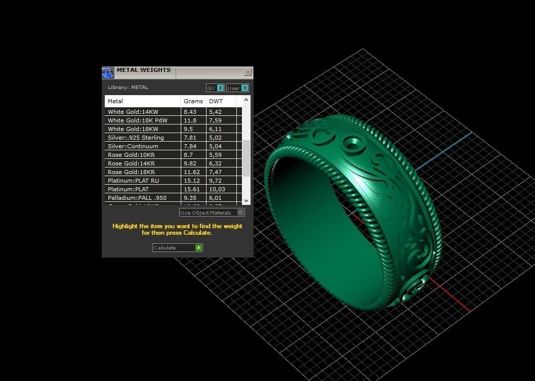 couples wedding ring with enamel and patterns 995 3D print model_10