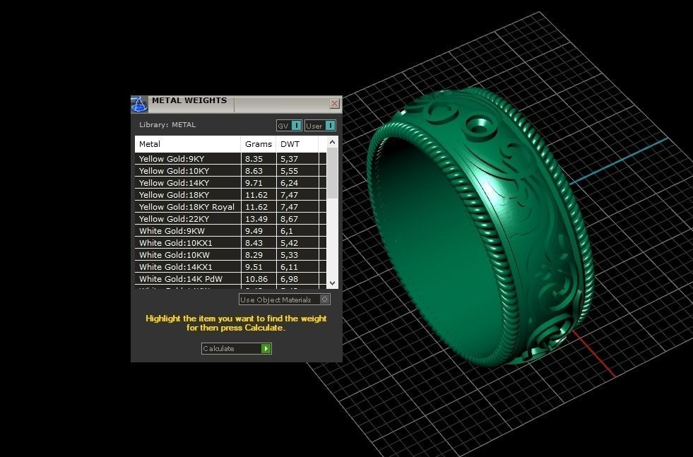 couples wedding ring with enamel and patterns 995 3D print model_6
