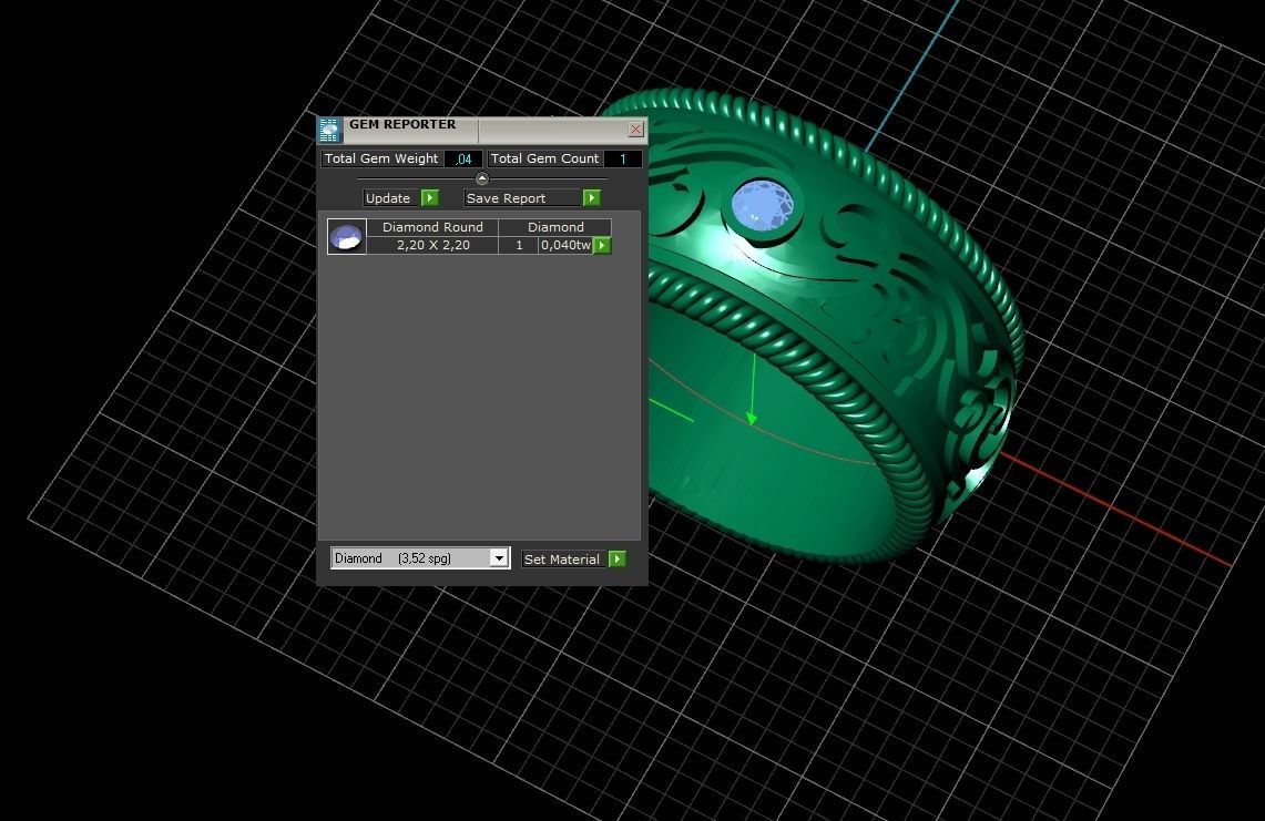 couples wedding ring with enamel and patterns 995 3D print model_5