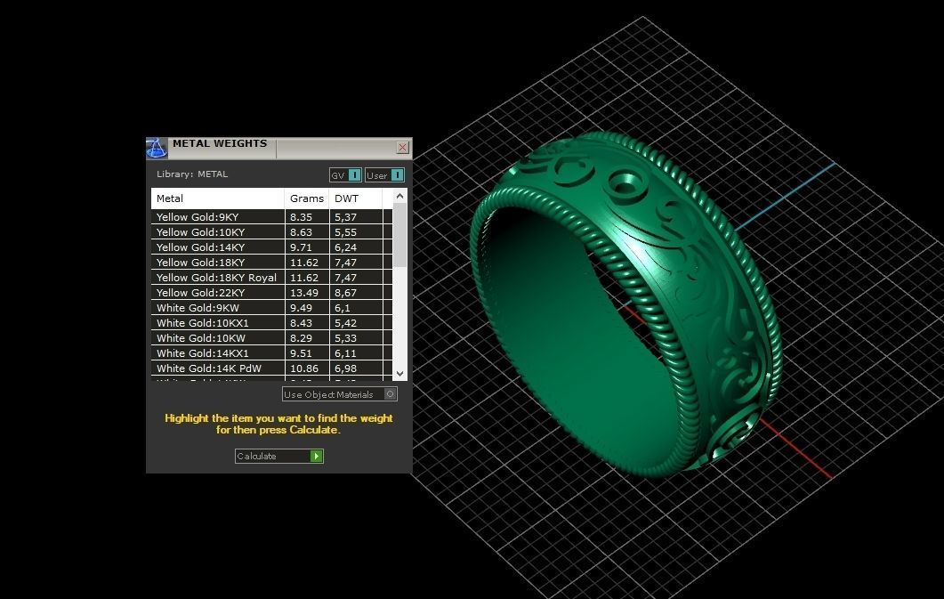 couples wedding ring with enamel and patterns 995 3D print model_9