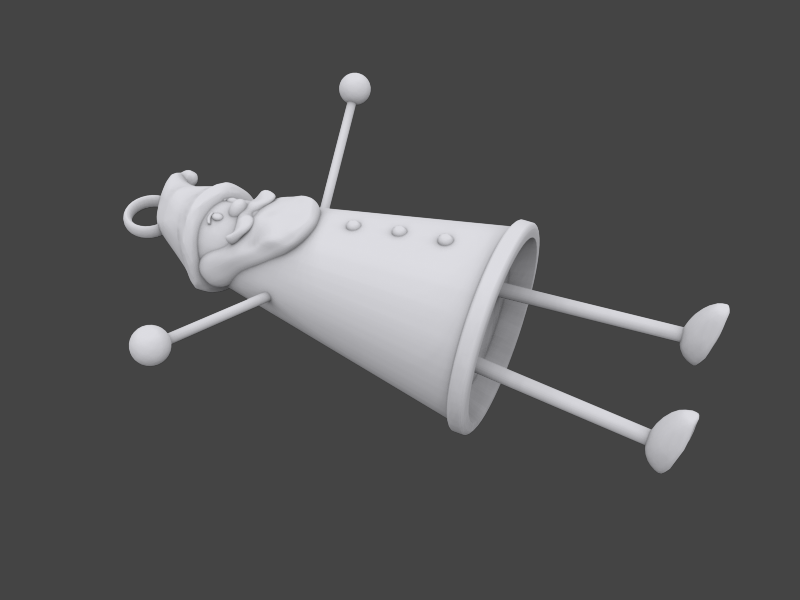 Santa toy ornament 3D print model_2