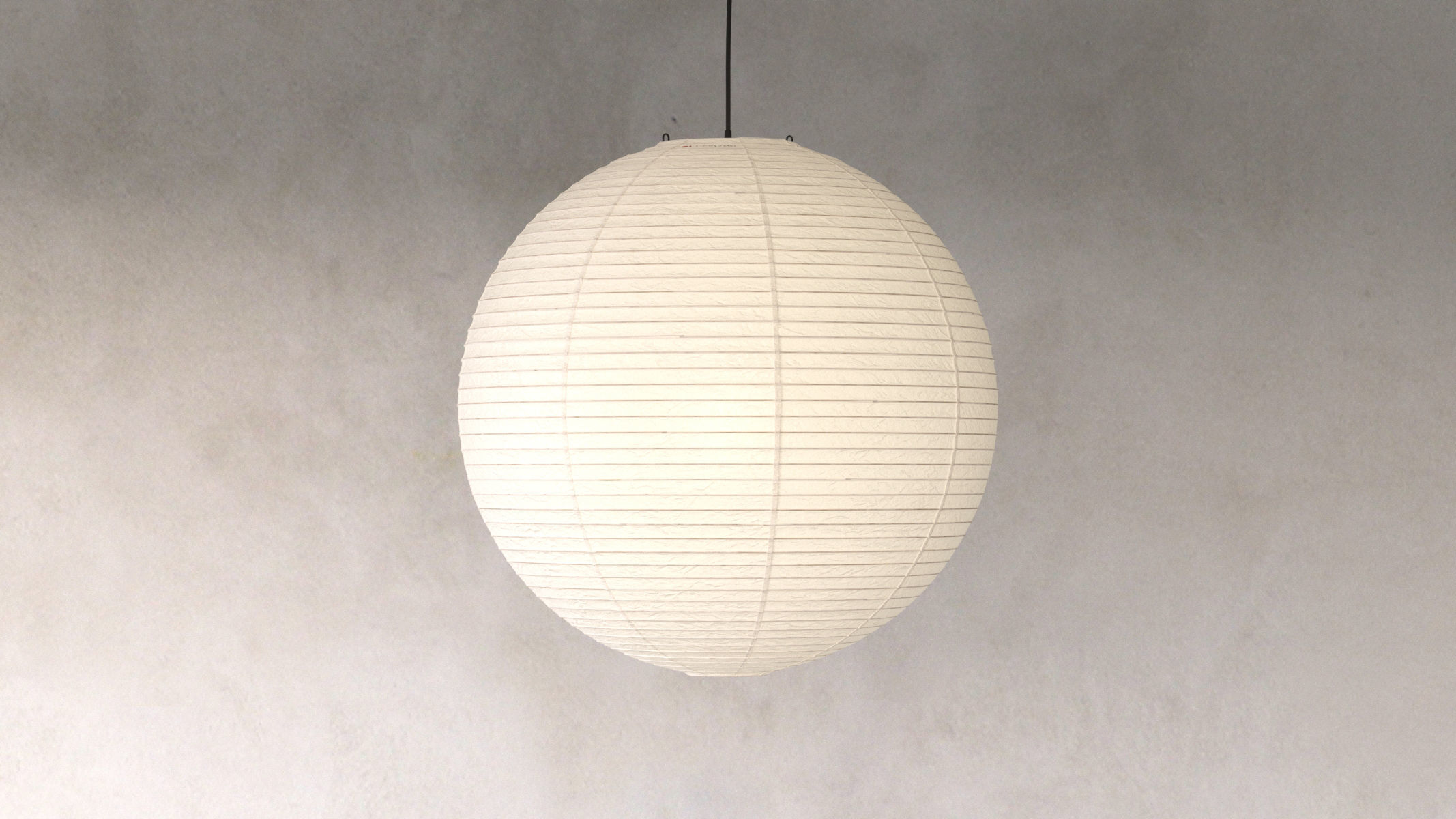 Akari 75A Lamp by Isamu Noguchi 3D model_2