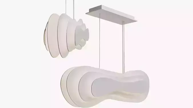 Abstract Rhythms Wide Led Pendant By Sonneman