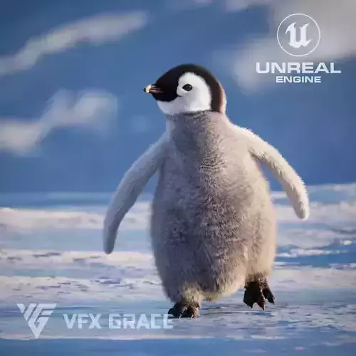 Emperor Penguin Baby  UE Character Asset 3D model