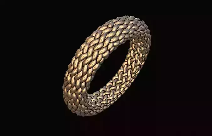 geometric weave ring band US size 6 
