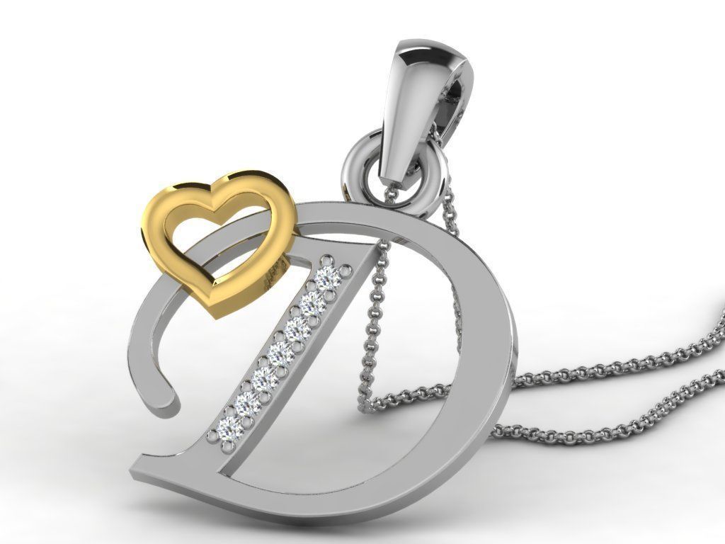 Alphabetical Elegance Pendants Unveiled 3D print model_3