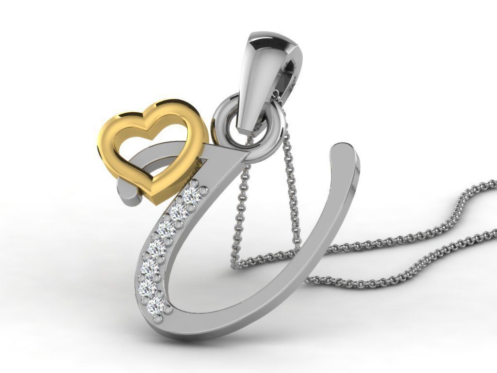 Alphabetical Elegance Pendants Unveiled 3D print model_20