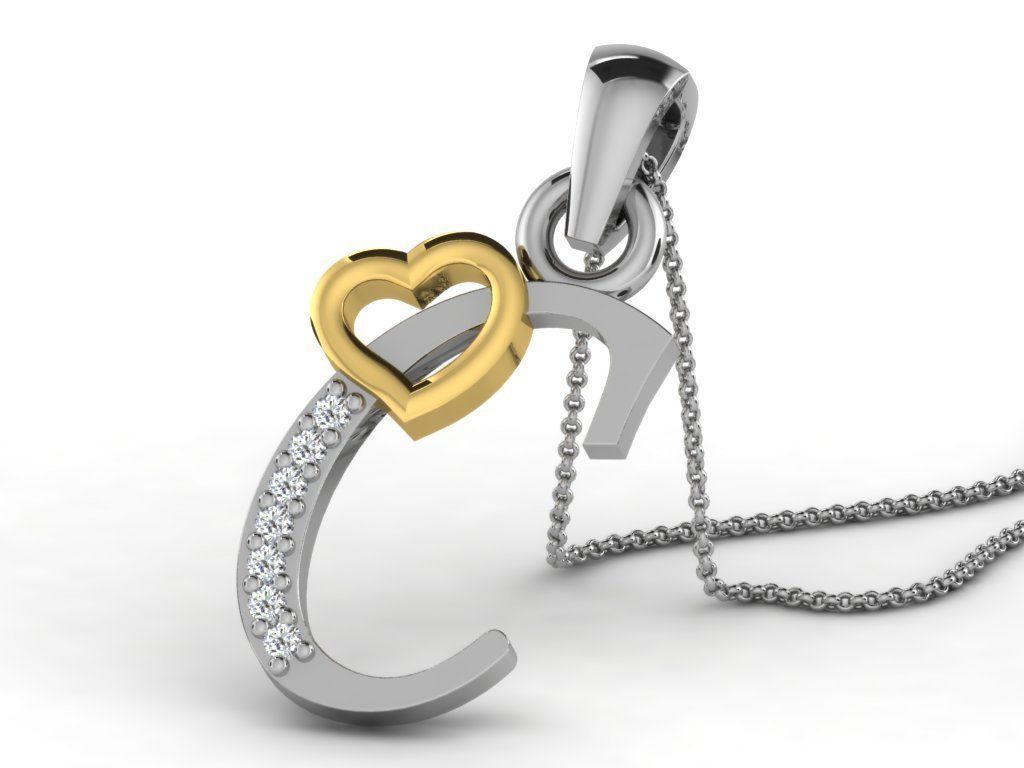 Alphabetical Elegance Pendants Unveiled 3D print model_2