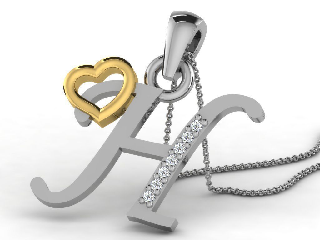 Alphabetical Elegance Pendants Unveiled 3D print model_7