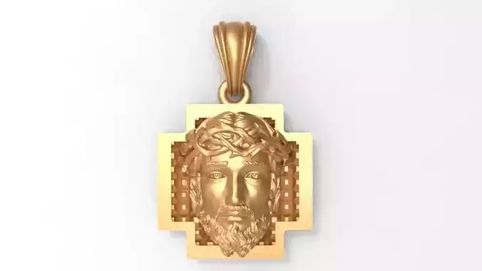 3D Jesus Christ head Face Charm Pendant Necklace Jewelry 3D print model 3D Jesus Christ head Face Charm Pendant Necklace Jewelry 3D print model