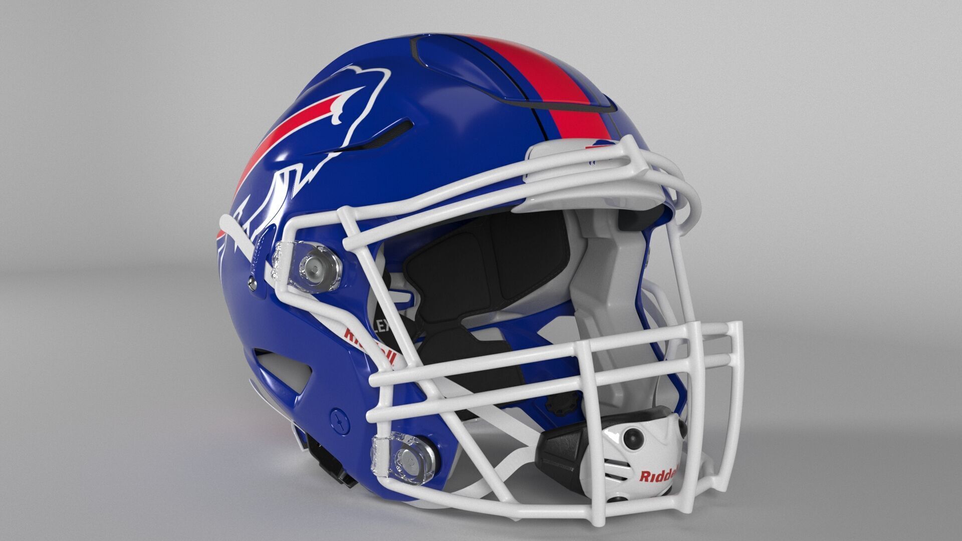 BUFFALO BILLS Helmet Football AFC EAST PBR updated 2025 3D model_1