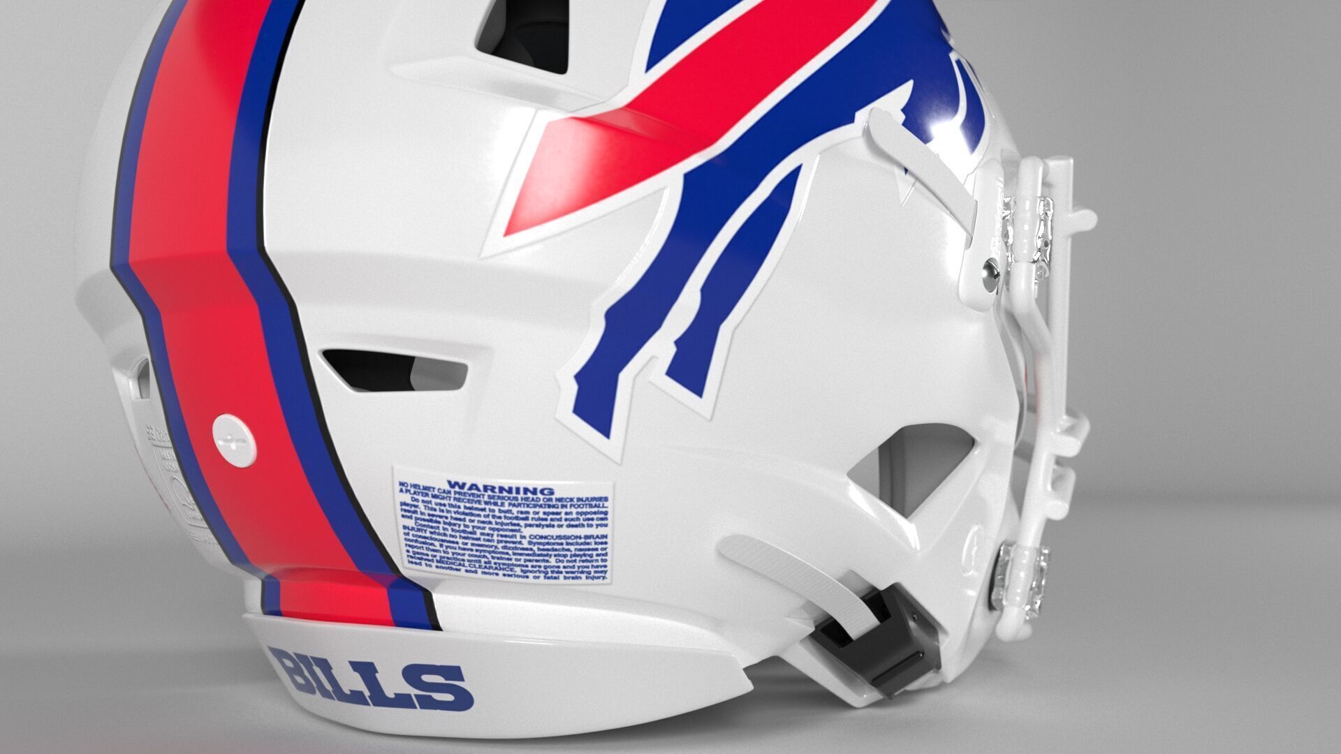 BUFFALO BILLS Helmet Football AFC EAST PBR updated 2025 3D model_3