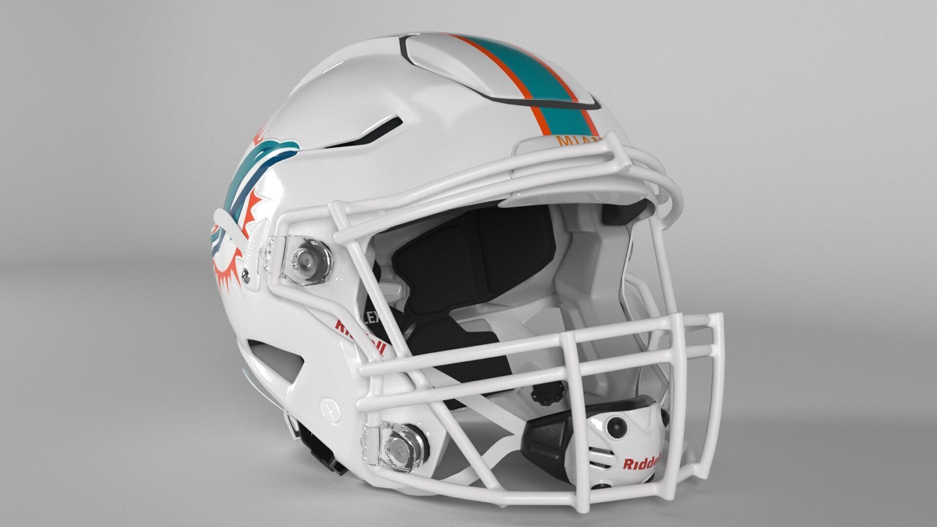 MIAMI DOLPHINS Helmet Football AFC EAST PBR updated 2025 3D model_3
