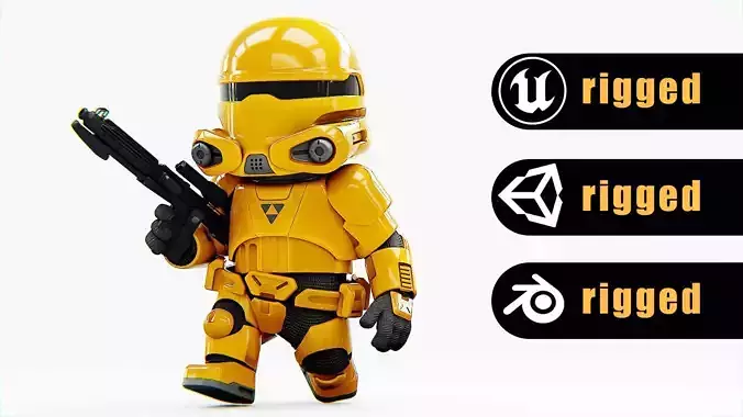 REPUBLIC TROOPER  Rigged for Unreal Engine - Unity - MIXAMO