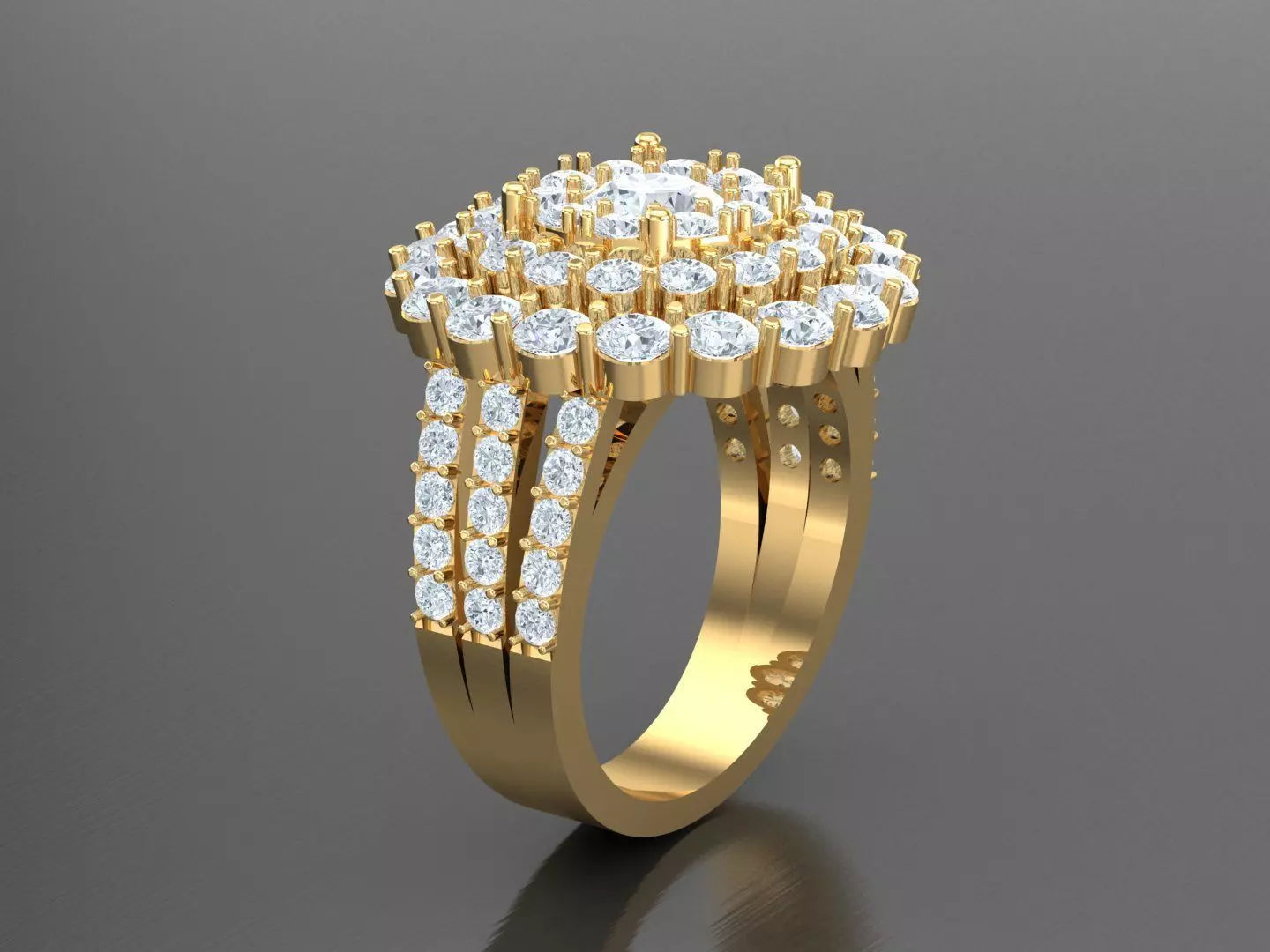 Women Ring Diamond Cad 1WR20 3D print model