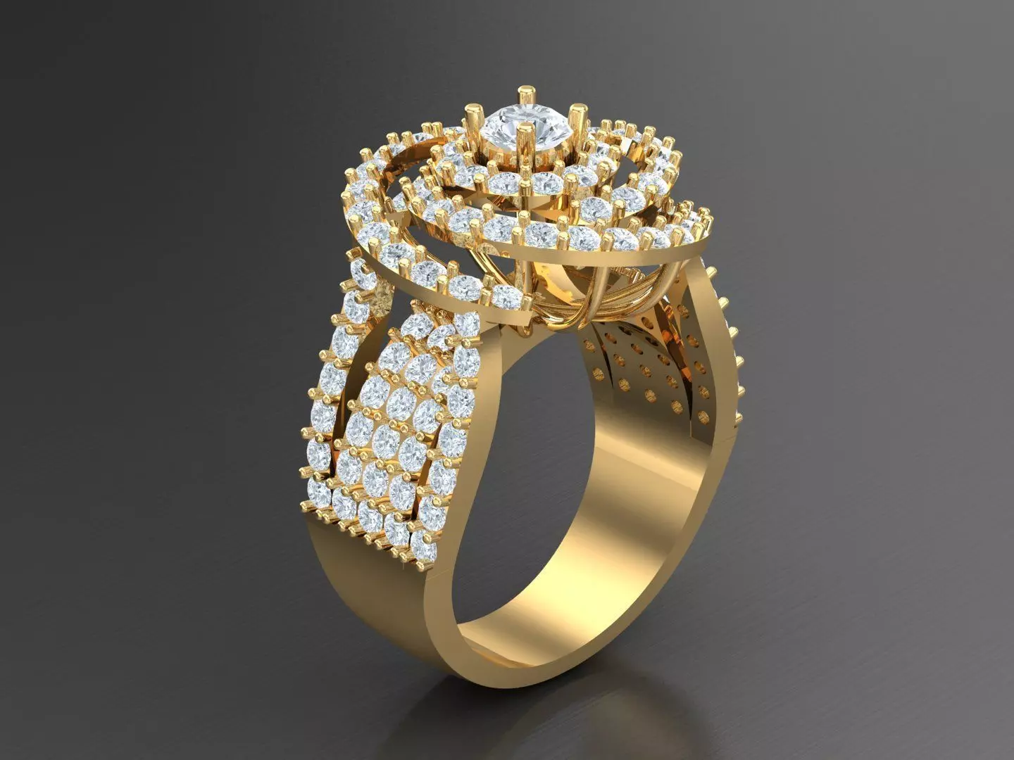 Women Ring Diamond Cad 1WR19 3D print model