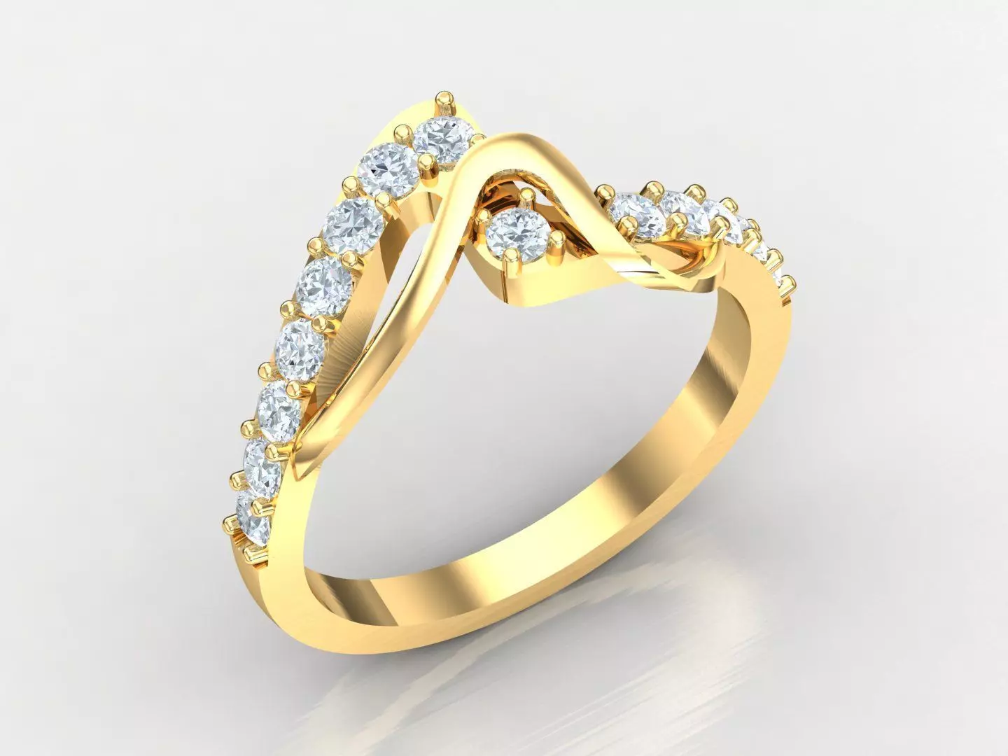 Women Ring Diamond Cad 1WR18 3D print model