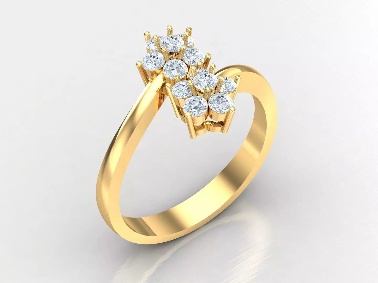 Women Ring Diamond Cad 1WR17 3D print model