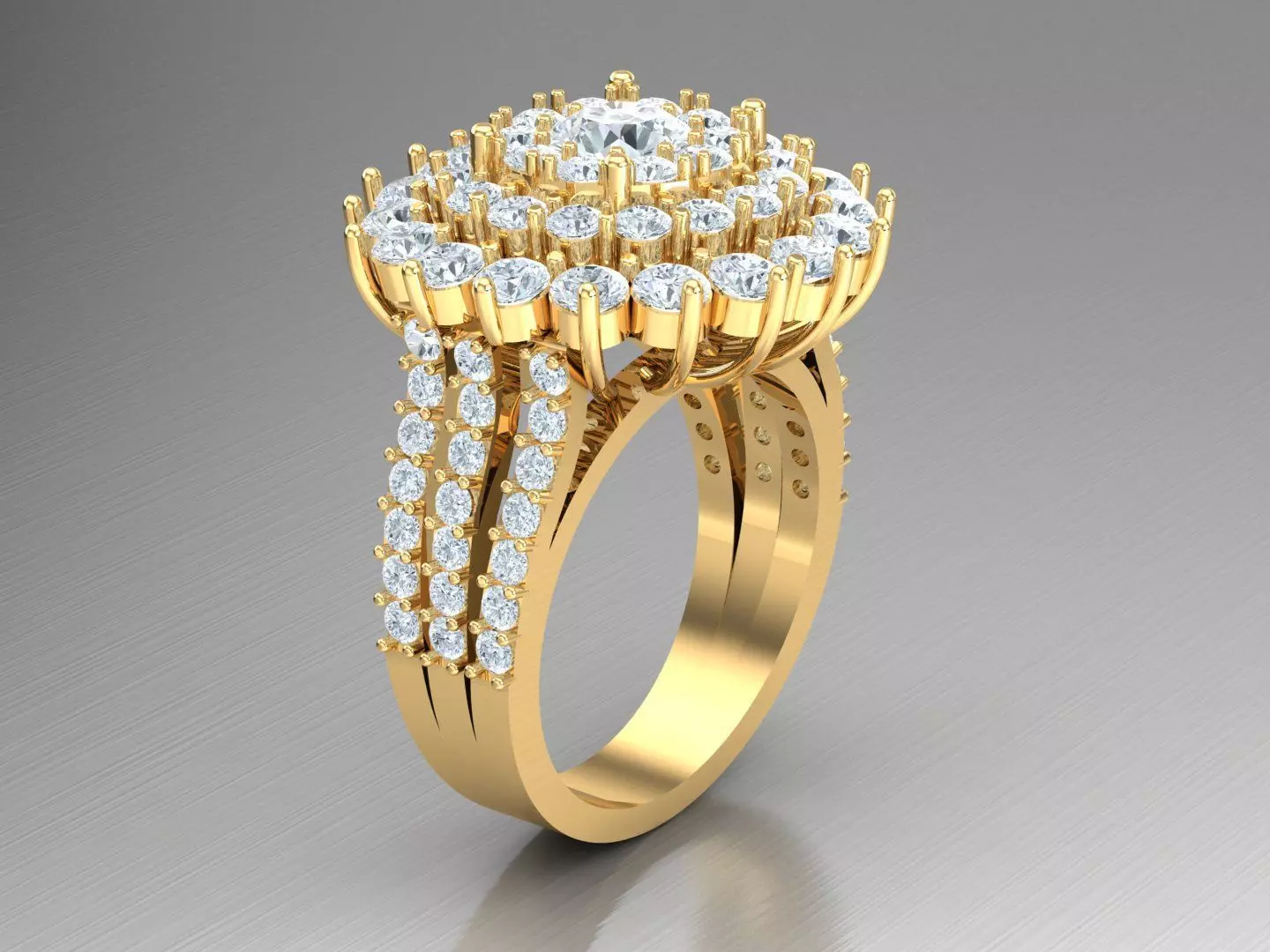 Women Ring Diamond Cad 1WR16 3D print model