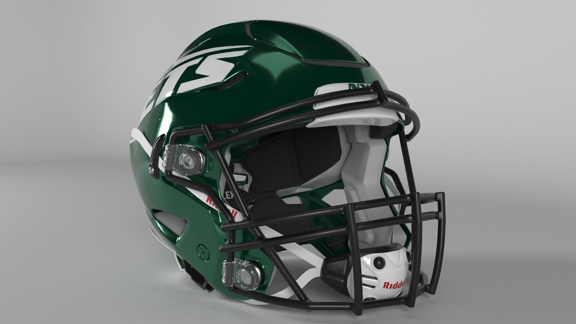 NEW YORK JETS Helmet Football AFC EAST PBR updated 2025 3D model_3