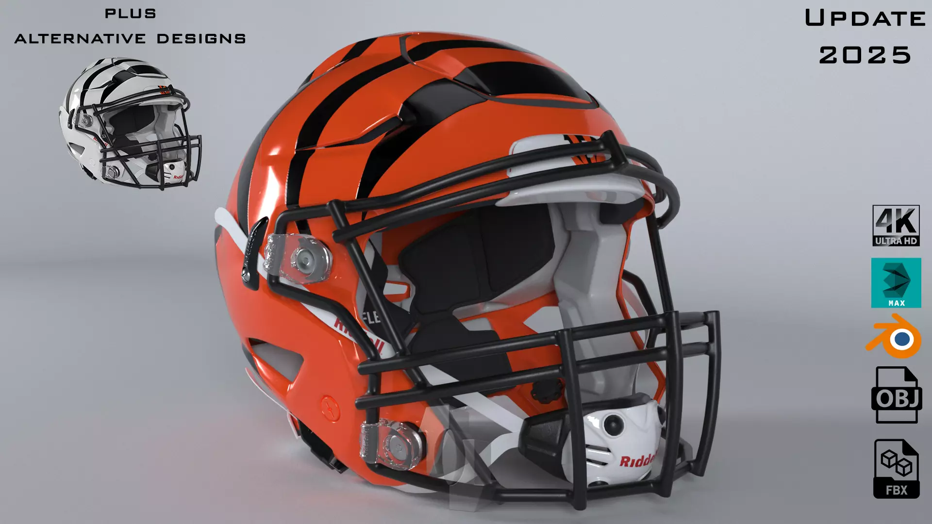 CINCINNATI BENGALS Helmet Football AFC NORTH PBR updated 2025 3D model_0