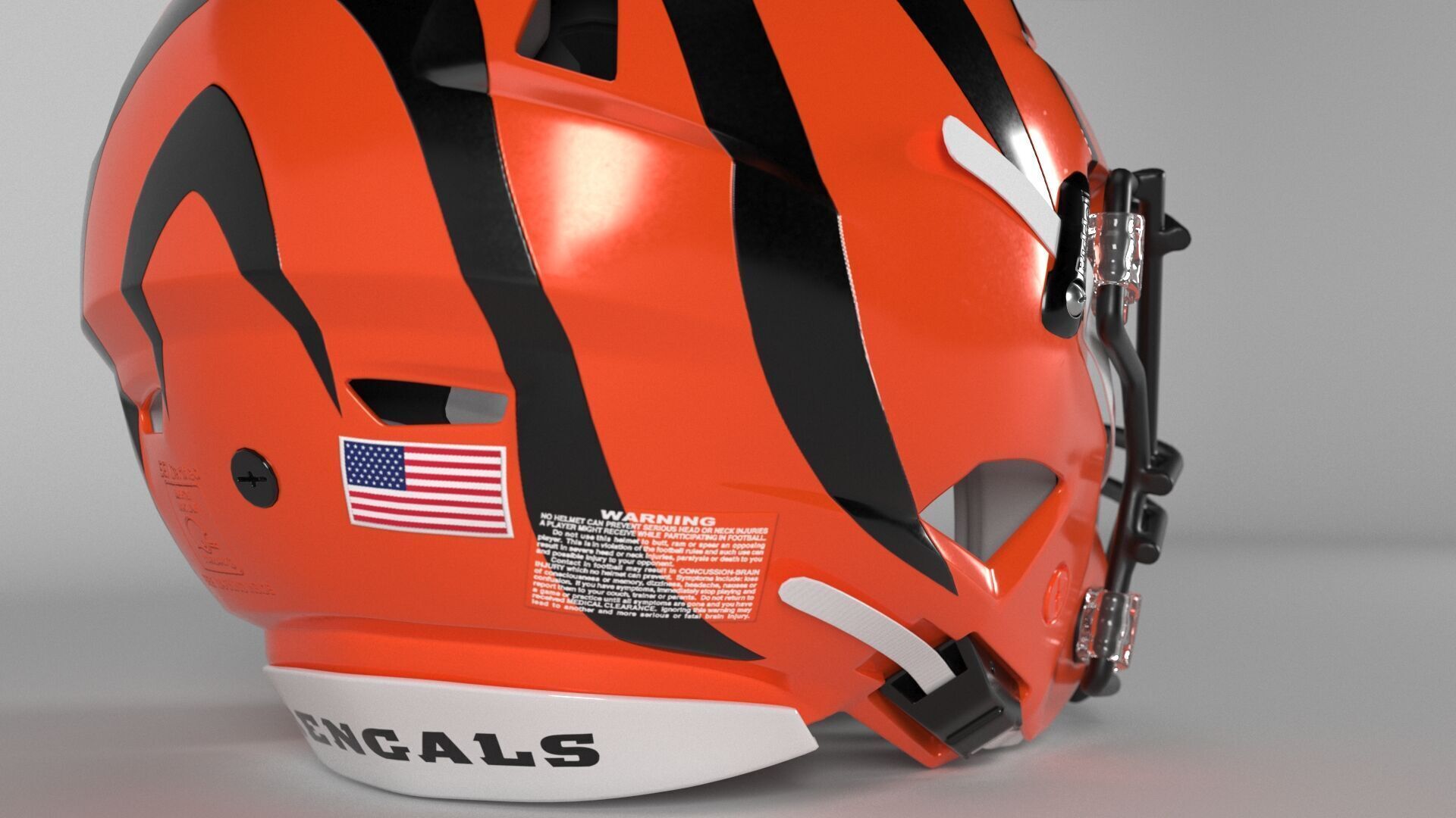 CINCINNATI BENGALS Helmet Football AFC NORTH PBR updated 2025 3D model_2