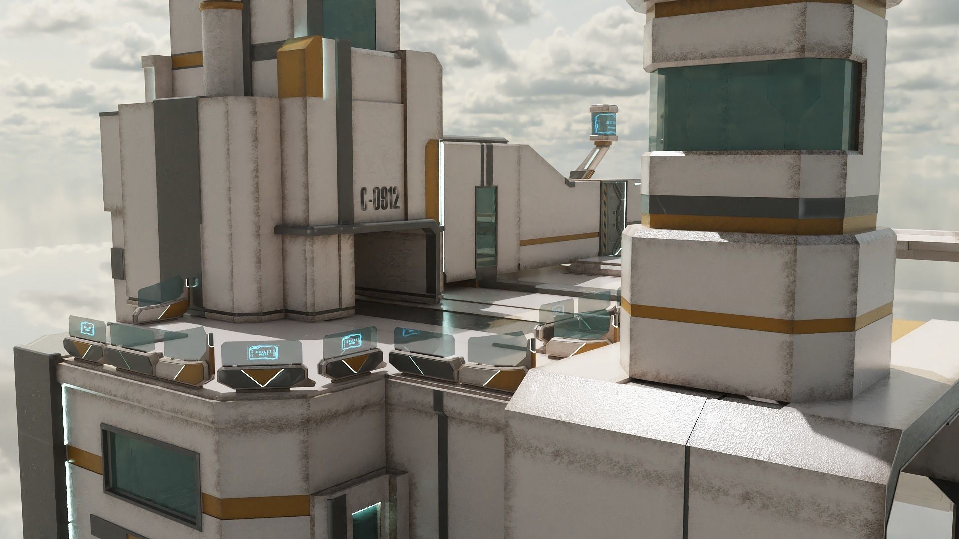 Sci-Fi Stations City Set Low-poly 3D model_5