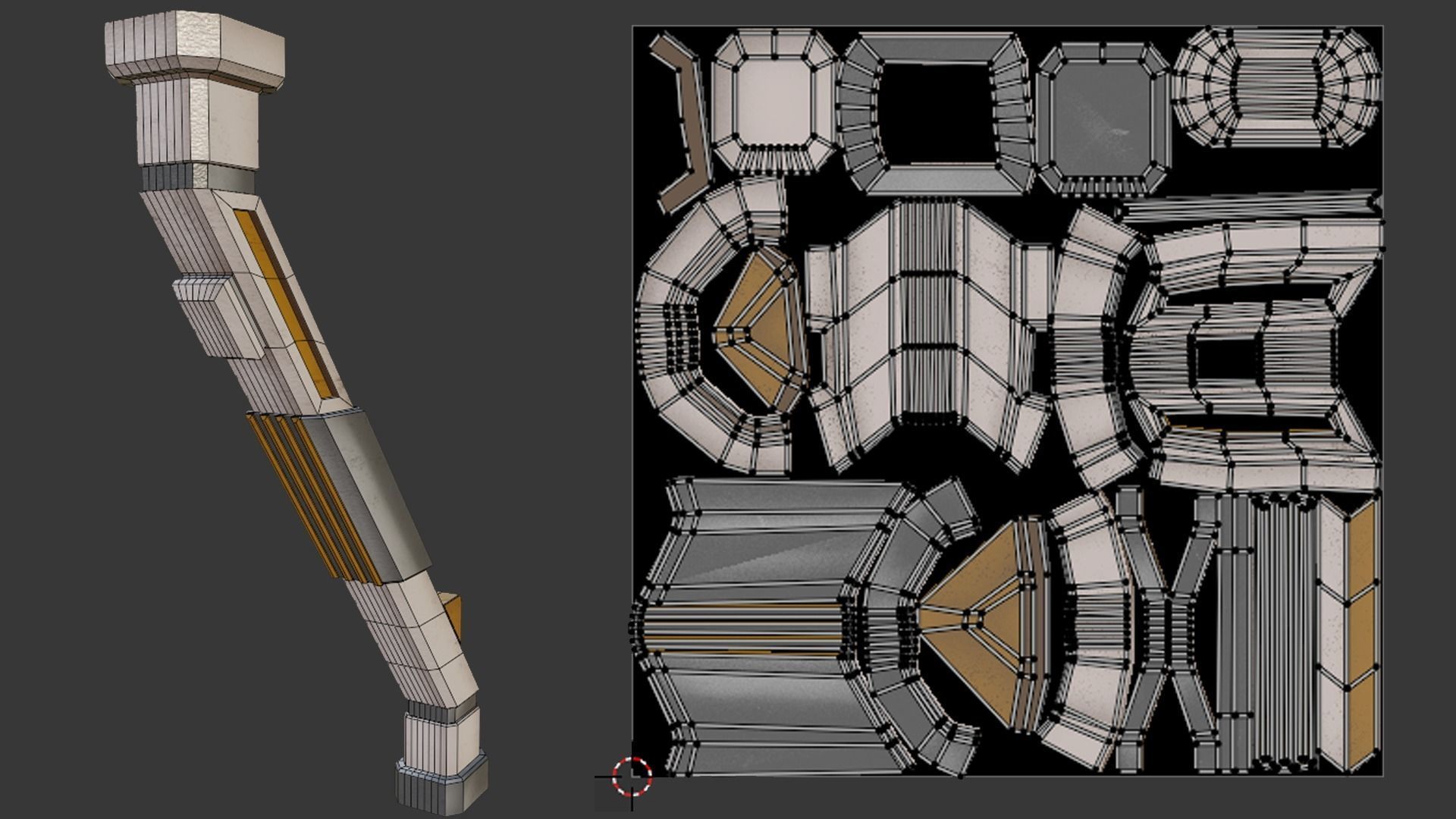 Sci-Fi Stations City Set Low-poly 3D model_18