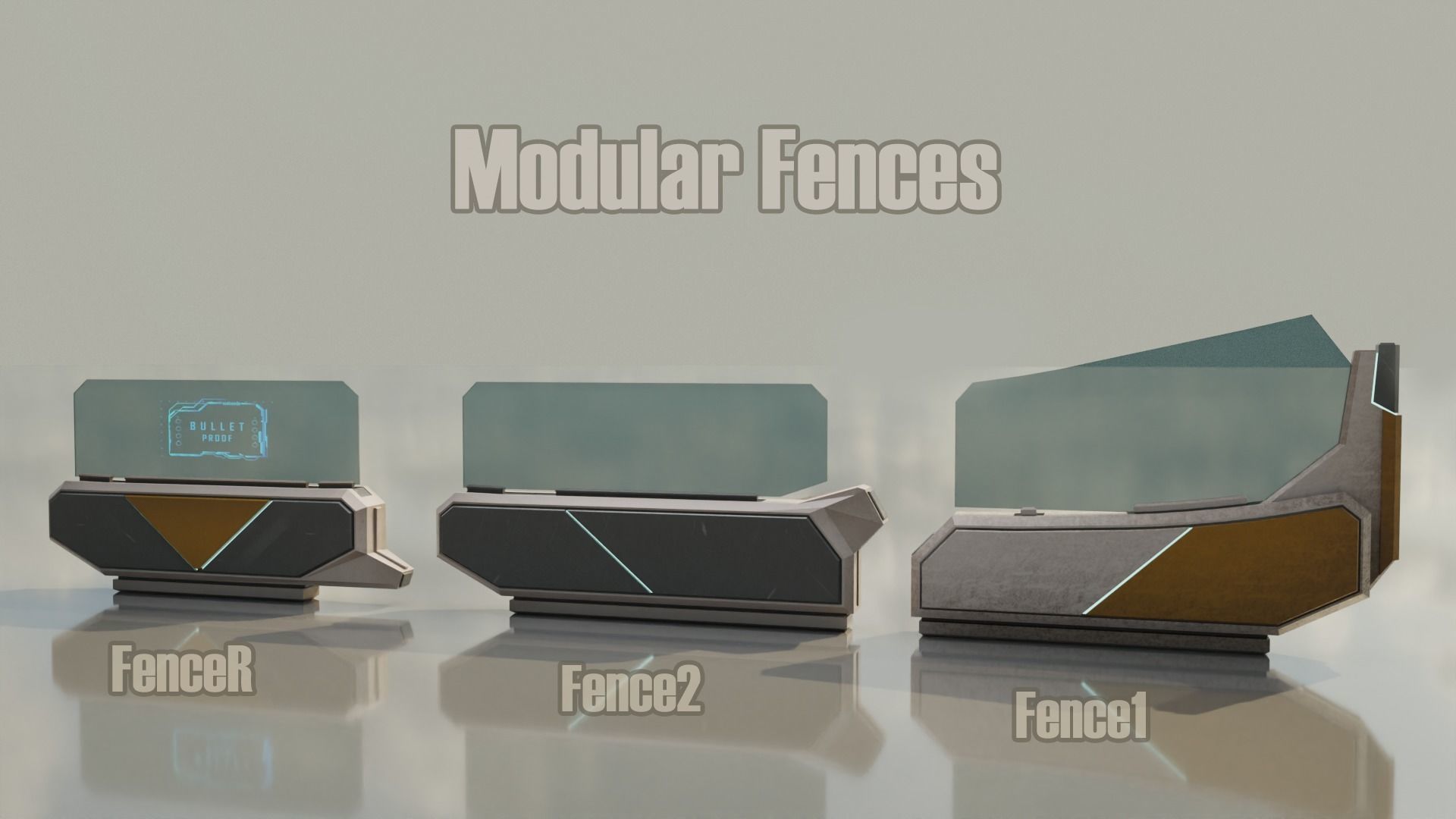 Sci-Fi Stations City Set Low-poly 3D model_12