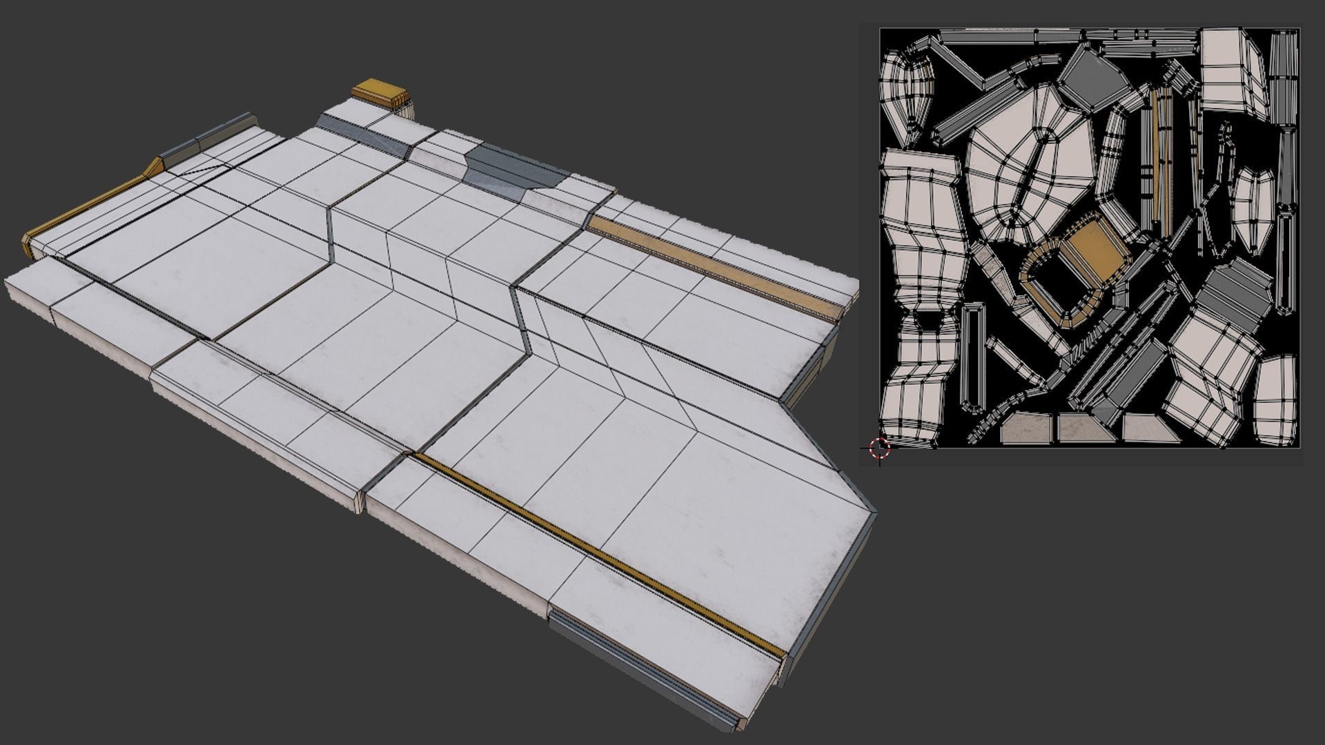Sci-Fi Stations City Set Low-poly 3D model_19