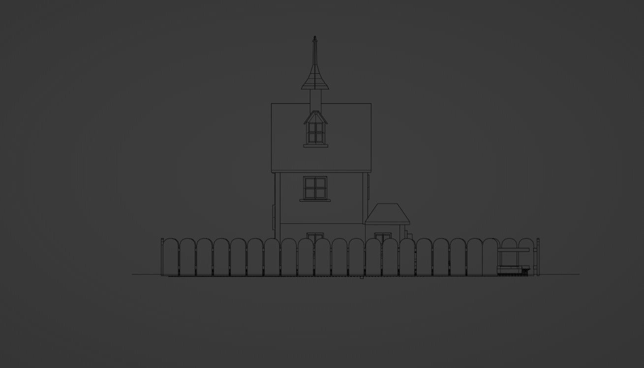 Disney house 6 Low-poly 3D model_4