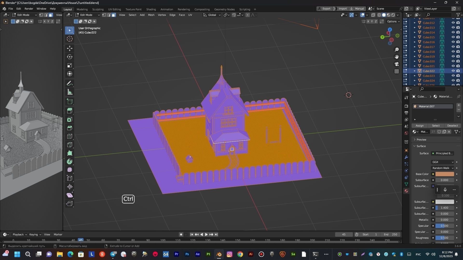 Disney house 6 Low-poly 3D model_6