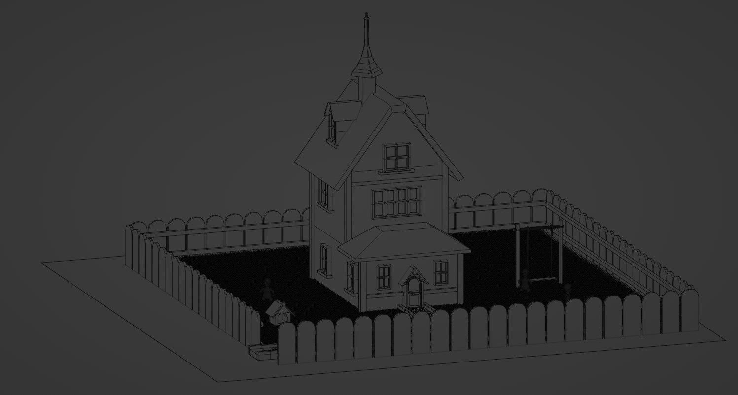 Disney house 6 Low-poly 3D model_13
