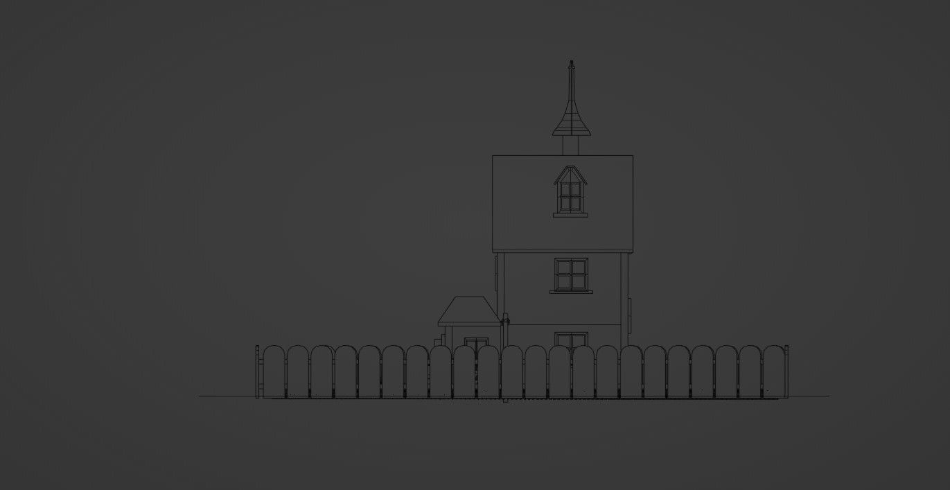 Disney house 6 Low-poly 3D model_16