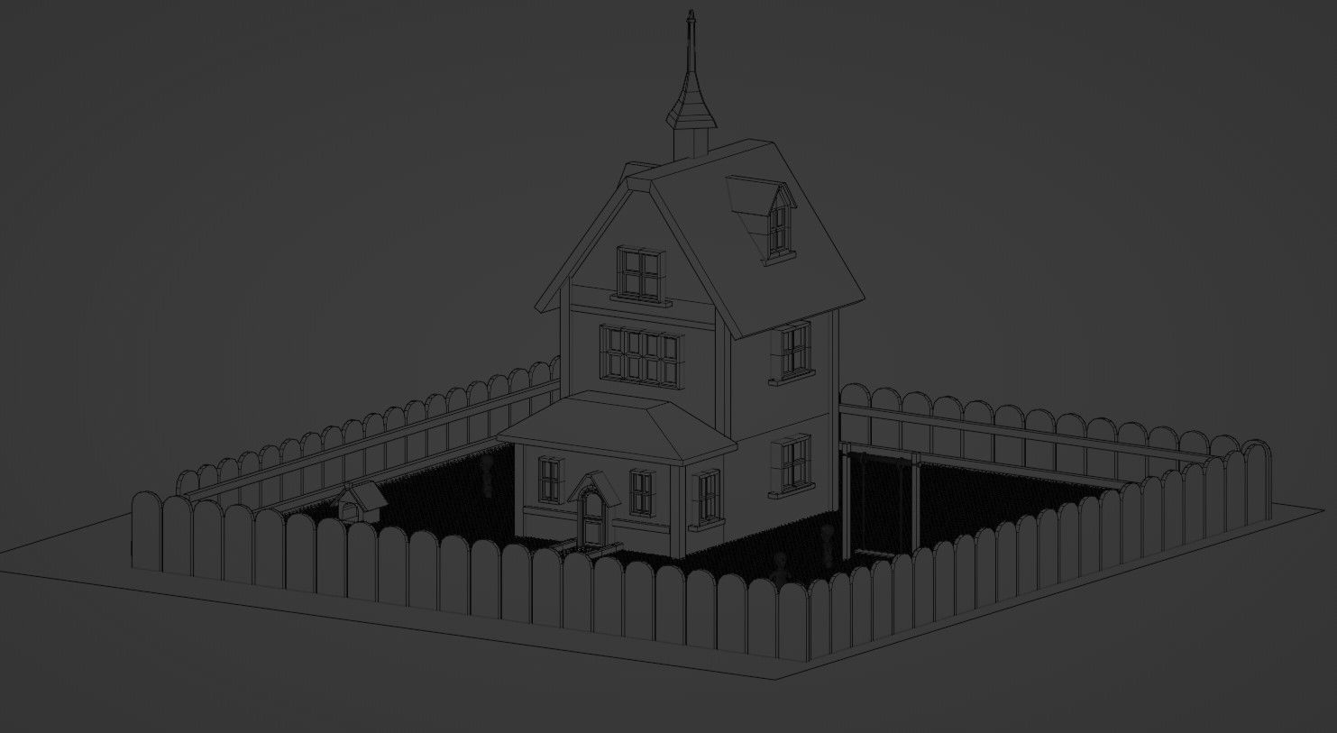 Disney house 6 Low-poly 3D model_14
