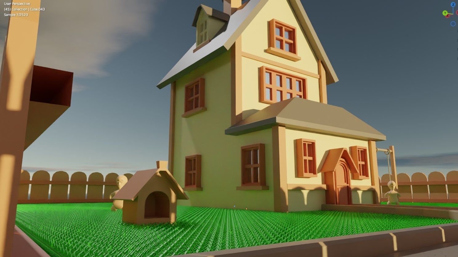 Disney house 6 Low-poly 3D model_2