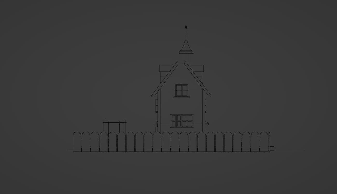 Disney house 6 Low-poly 3D model_17