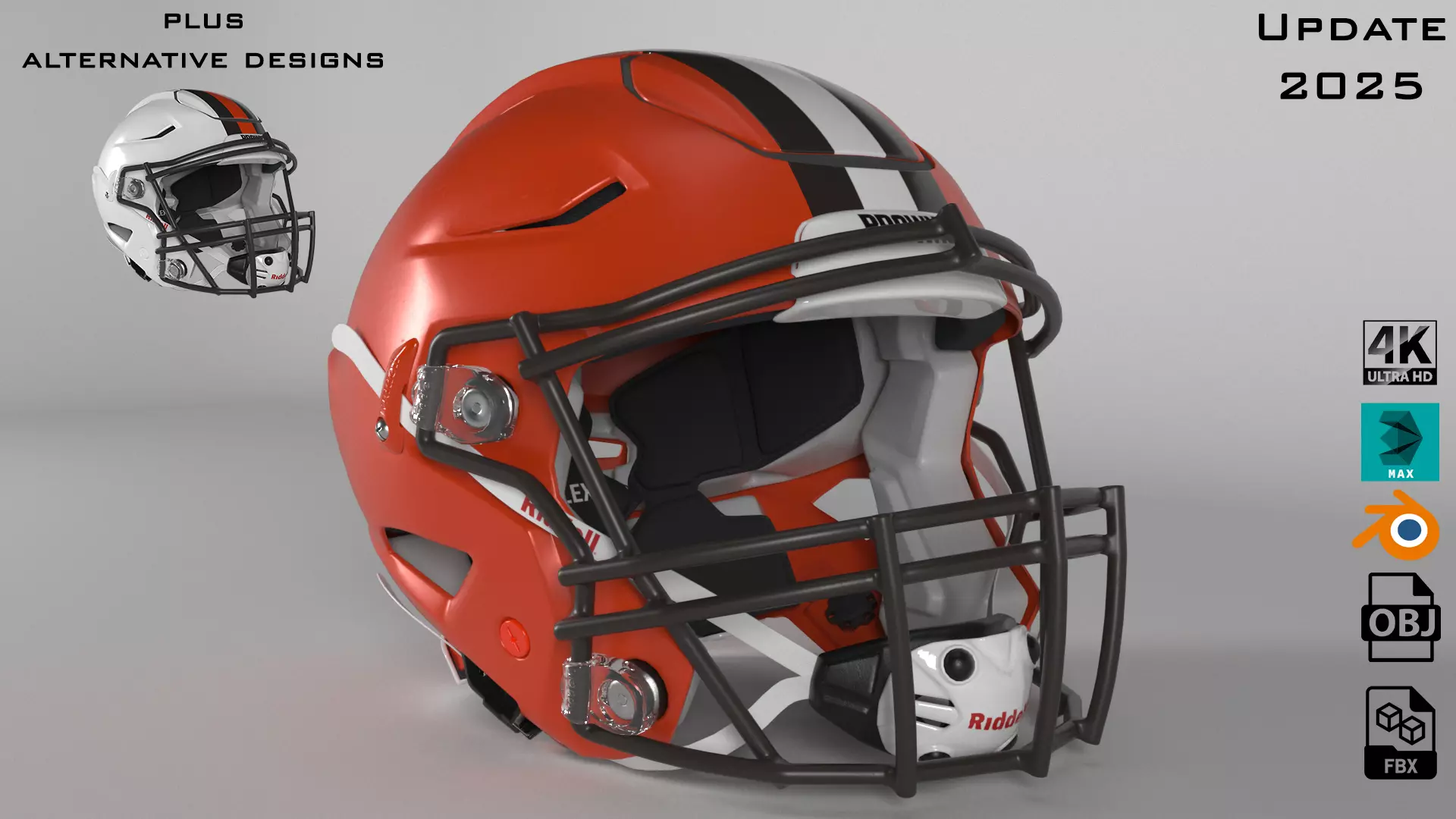 CLEVELAND BROWNS Helmet Football AFC NORTH PBR updated 2025 3D model_0