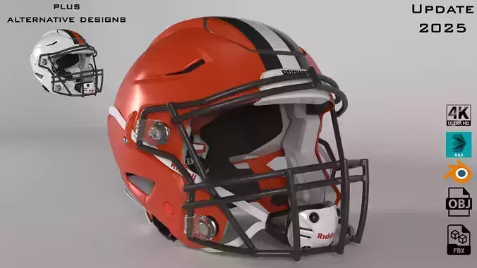 CLEVELAND BROWNS Helmet Football AFC NORTH PBR updated 2025 3D model