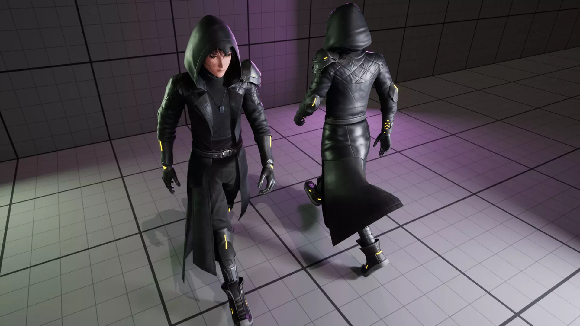 Fantasy Cyber Assassins Low-poly 3D model_0