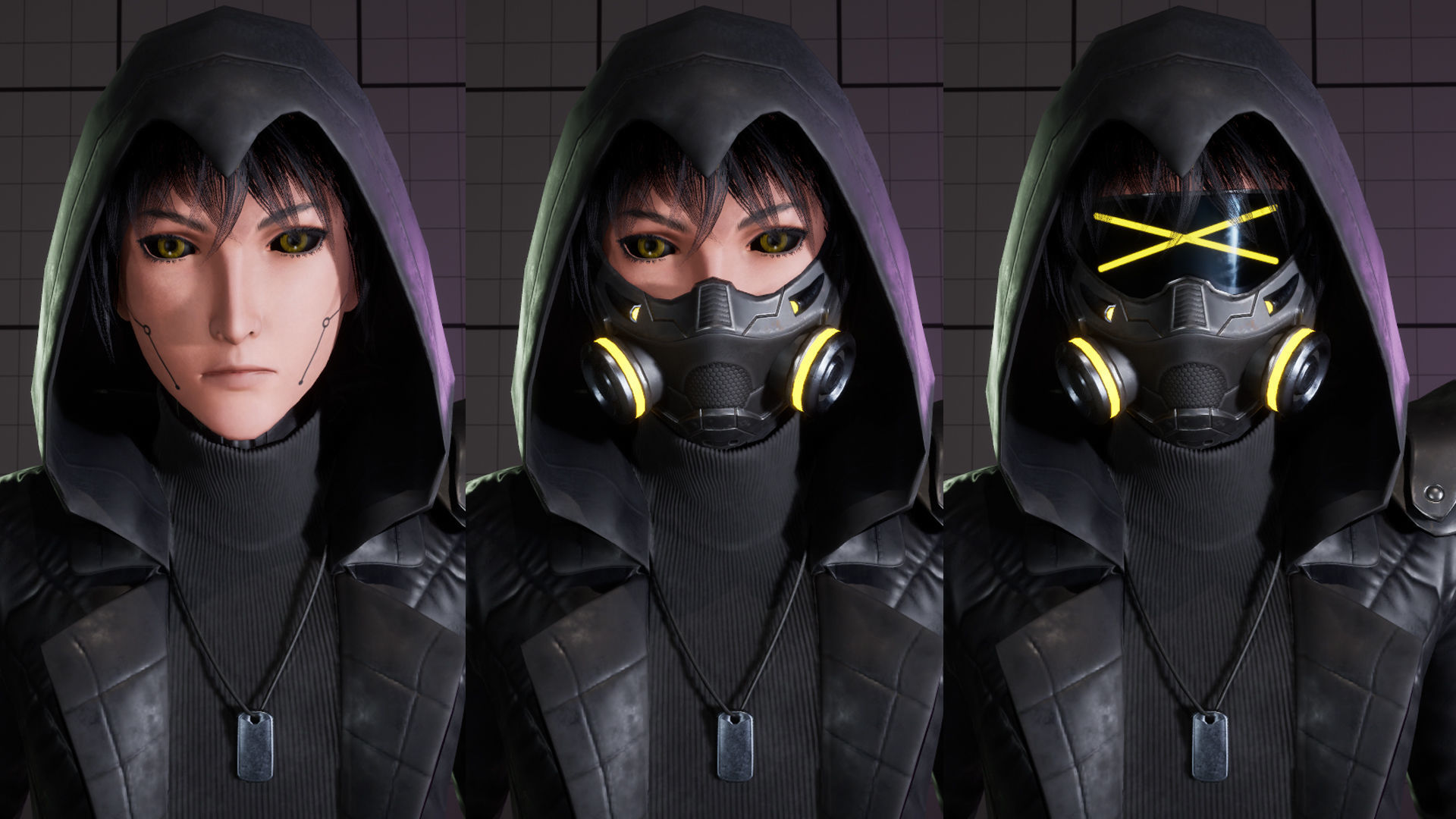 Fantasy Cyber Assassins Low-poly 3D model_4