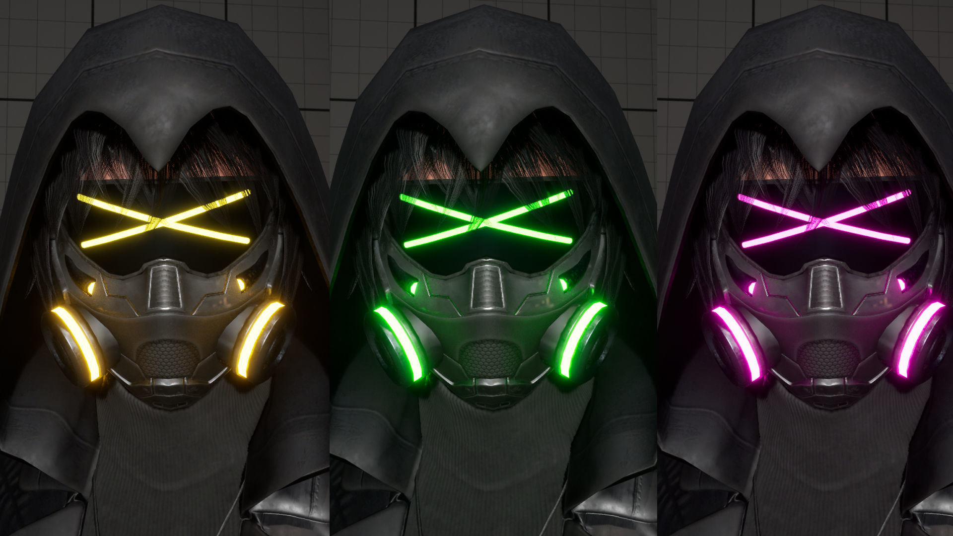 Fantasy Cyber Assassins Low-poly 3D model_7