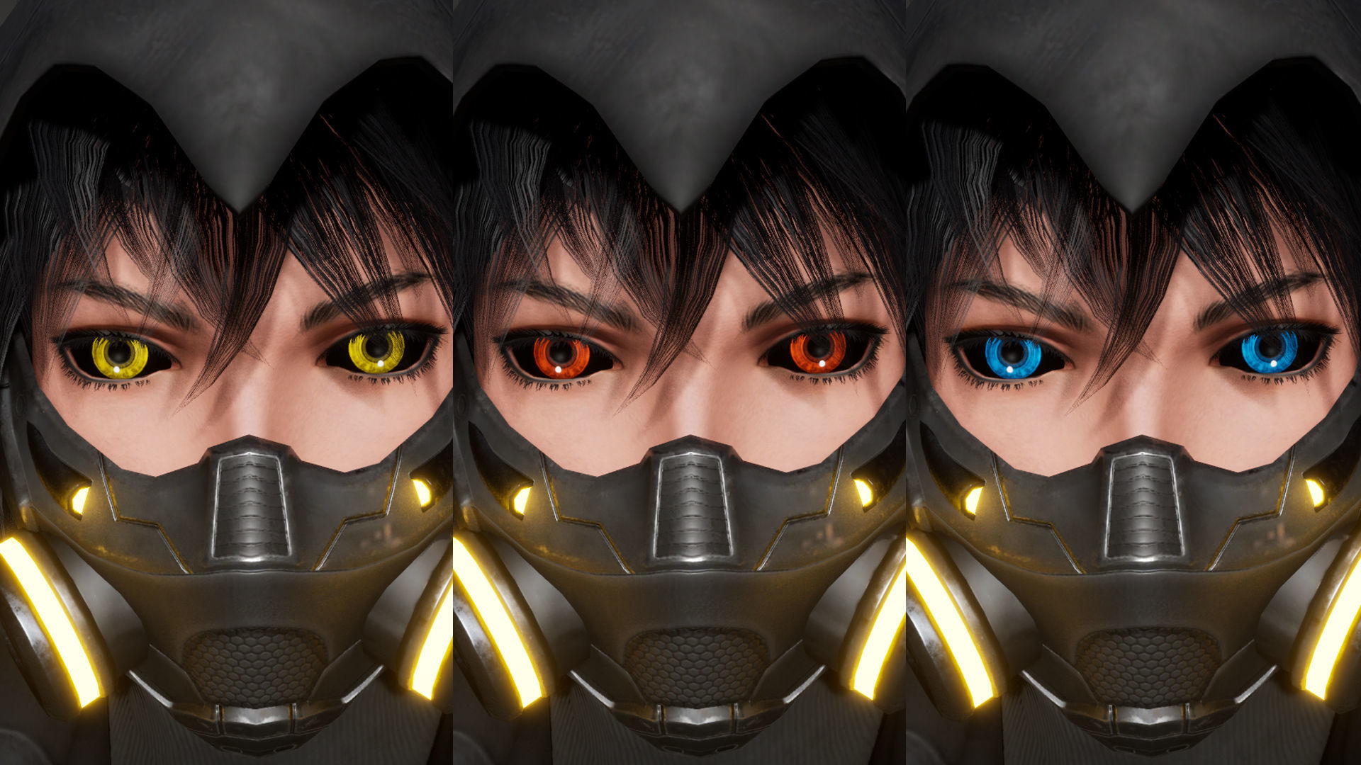 Fantasy Cyber Assassins Low-poly 3D model_8