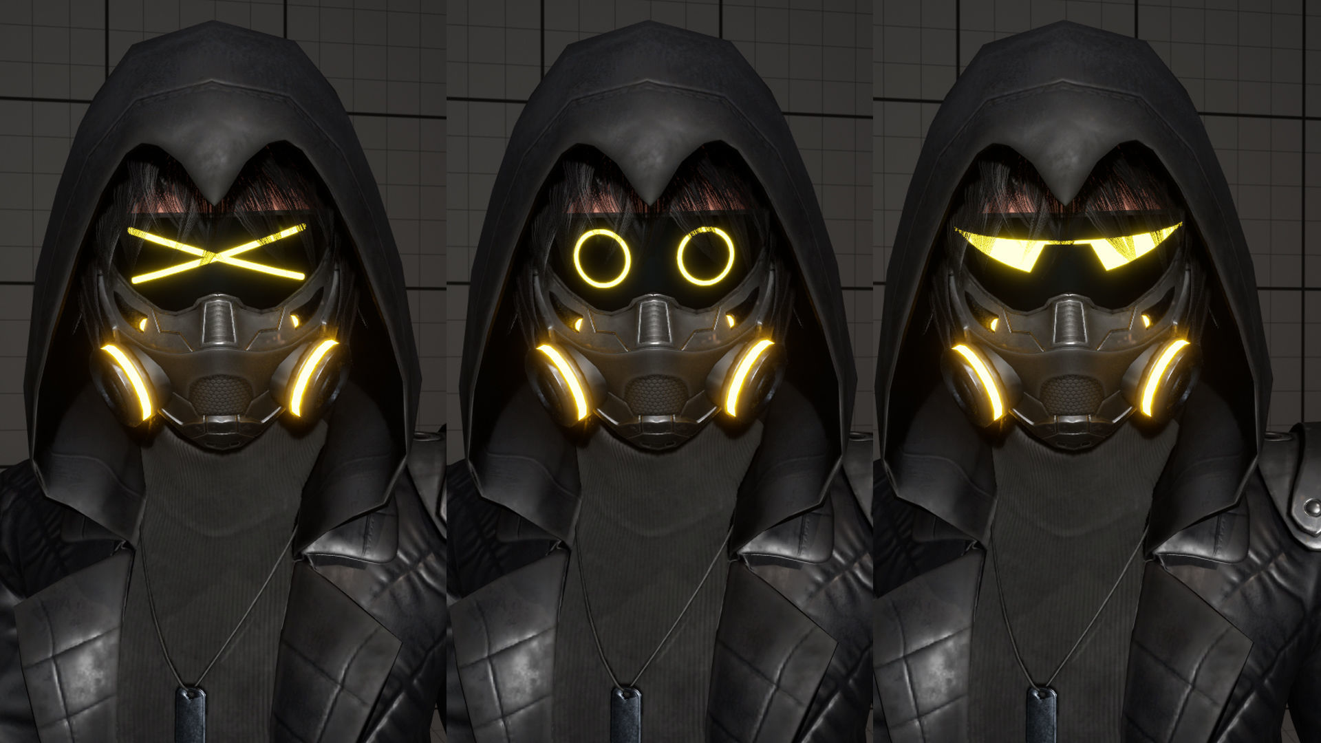 Fantasy Cyber Assassins Low-poly 3D model_9