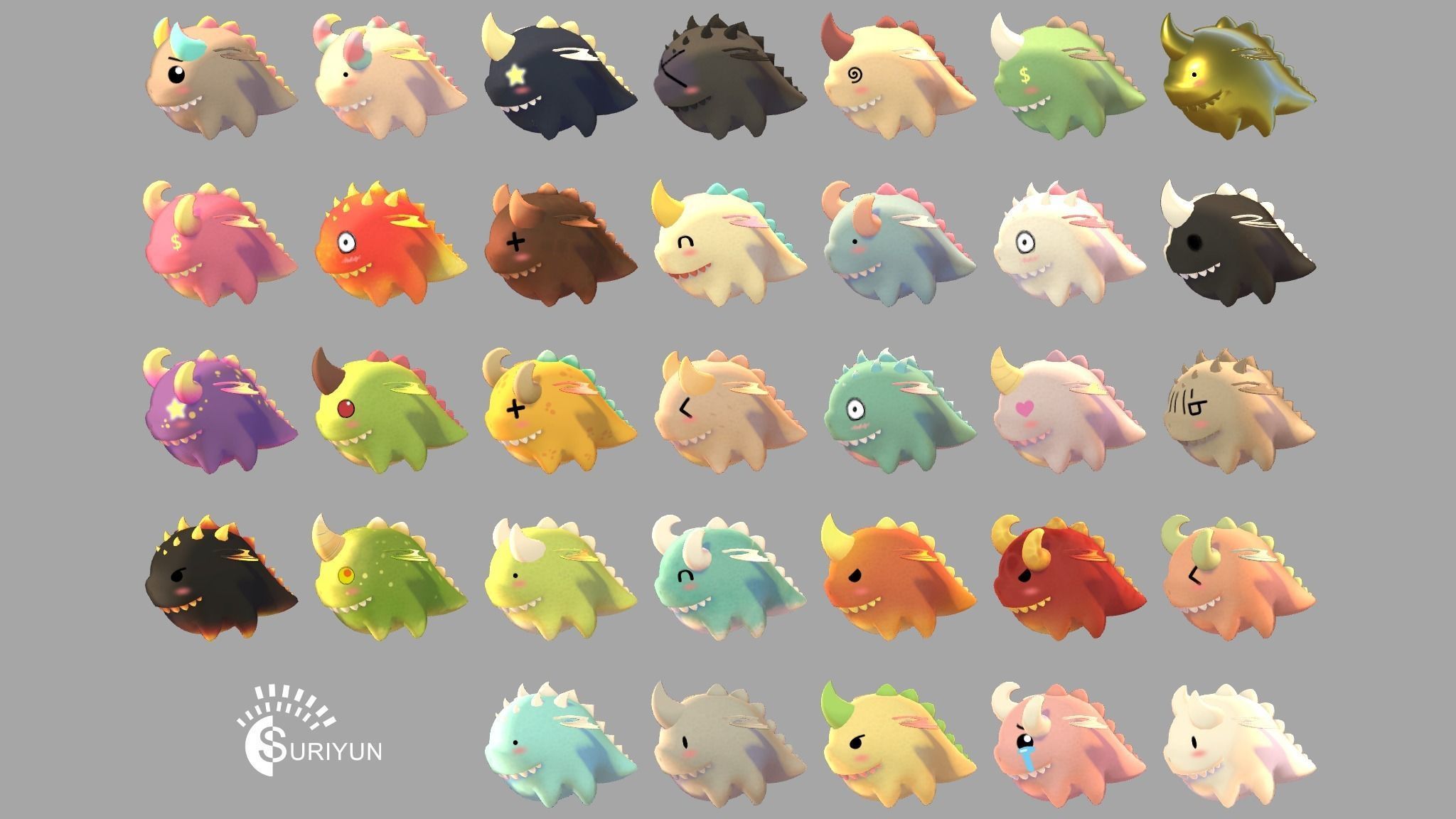 Tiny Dragon Low-poly 3D model_3