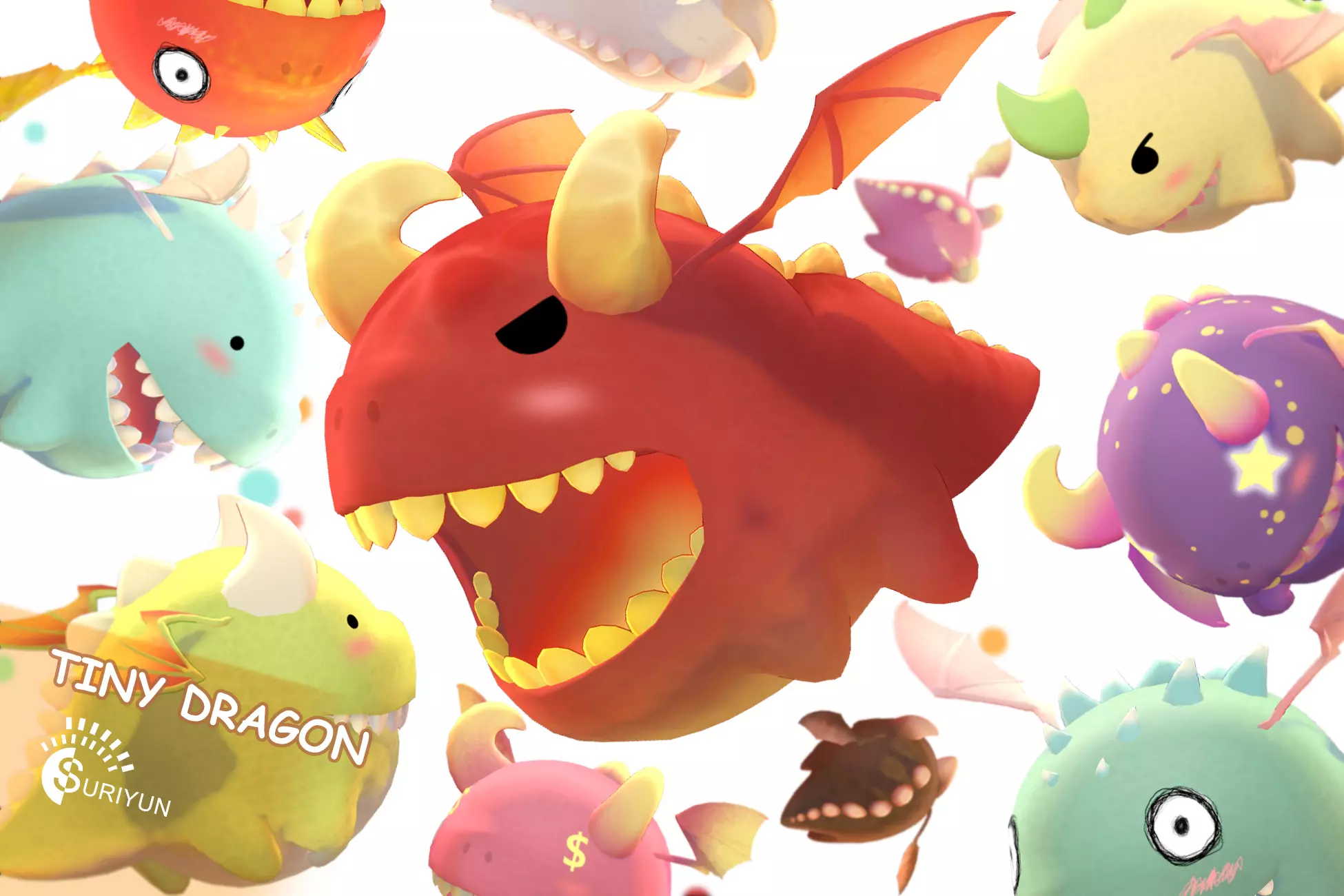 Tiny Dragon Low-poly 3D model_0